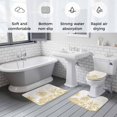 thumbnail image 5 of Palm Trees Bath Mat 3 Piece Bathroom Rug Set, Yellow Tropical Plants Summer Forest Scenery Non Slip Bath Rug Contour Mat and Toilet Lid Cover, Absorbent Shower Mats Soft Bath Rugs and Mats Sets, 5 of 8