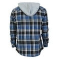 thumbnail image 4 of Gioberti Men's Removable Hoodie 100% Cotton Plaid Checkered Flannel Button Down Shirt, 4 of 5