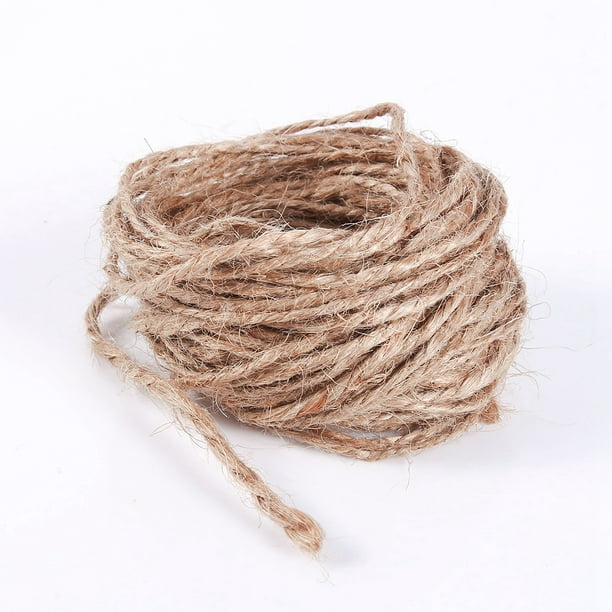 Fyydes Jute String, jute rope,8M Jute Twine String Hemp Rope Natural Brown  For Hang Tag Jewelry Necklace Making DIY Craft