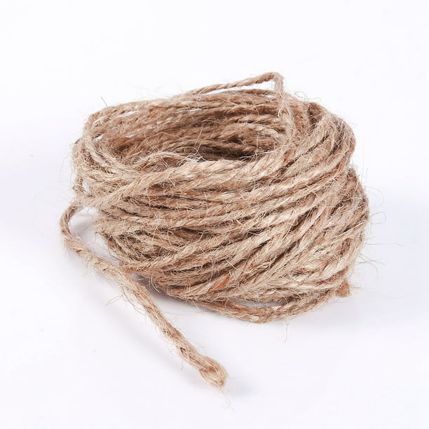 Fyydes Jute String, jute rope,8M Jute Twine String Hemp Rope Natural Brown  For Hang Tag Jewelry Necklace Making DIY Craft 