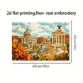 thumbnail image 6 of of 4 Placemats Featuring 2D Flat Printing And Non-Real Embroidery of Rome in a Pop Art Style, Designed for Dining Tables, Kitchens, Parties, Indoor Use, Holidays, Dinner Gatherings, 6 of 6