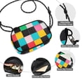 thumbnail image 3 of FORMRS Mini Crossbody Bag for Women Adjustable Shoulder Rope Travel Casual Phone Purse, Blue Checkered Pattern, 3 of 7