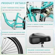 Slsy Adult Folding Tricycle for Adults, 7 Speed 20/24/26 inch 3 Wheels Bikes with Basket, Foldable Tricycle for Adults, Women, Men, Seniors