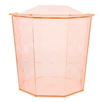 Outdoor Trash Can with Lid Garbage Bin Collapsible Office Orange
