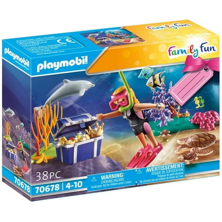 Playmobil Family Fun Treasure Diver Gift Set 70678 (for Kids 4 to 10 Years Old)