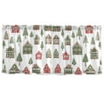 thumbnail image 7 of Yayeee Kitchen Curtains Set of 2 Light Filtering 57"x24" Over Sink Window Panels, Green Christmas House, 7 of 7