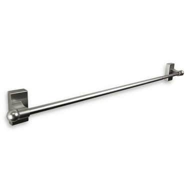 Contemporary Home Living 30" Silver Contemporary Magnetic Single Curtain Rod