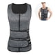 thumbnail image 2 of Hombres Neopreno Sauna Cremallera Cintura Entrenador Chaleco Sin Mangas Recortador Body Shaper Corset Chaleco, 2 of 8