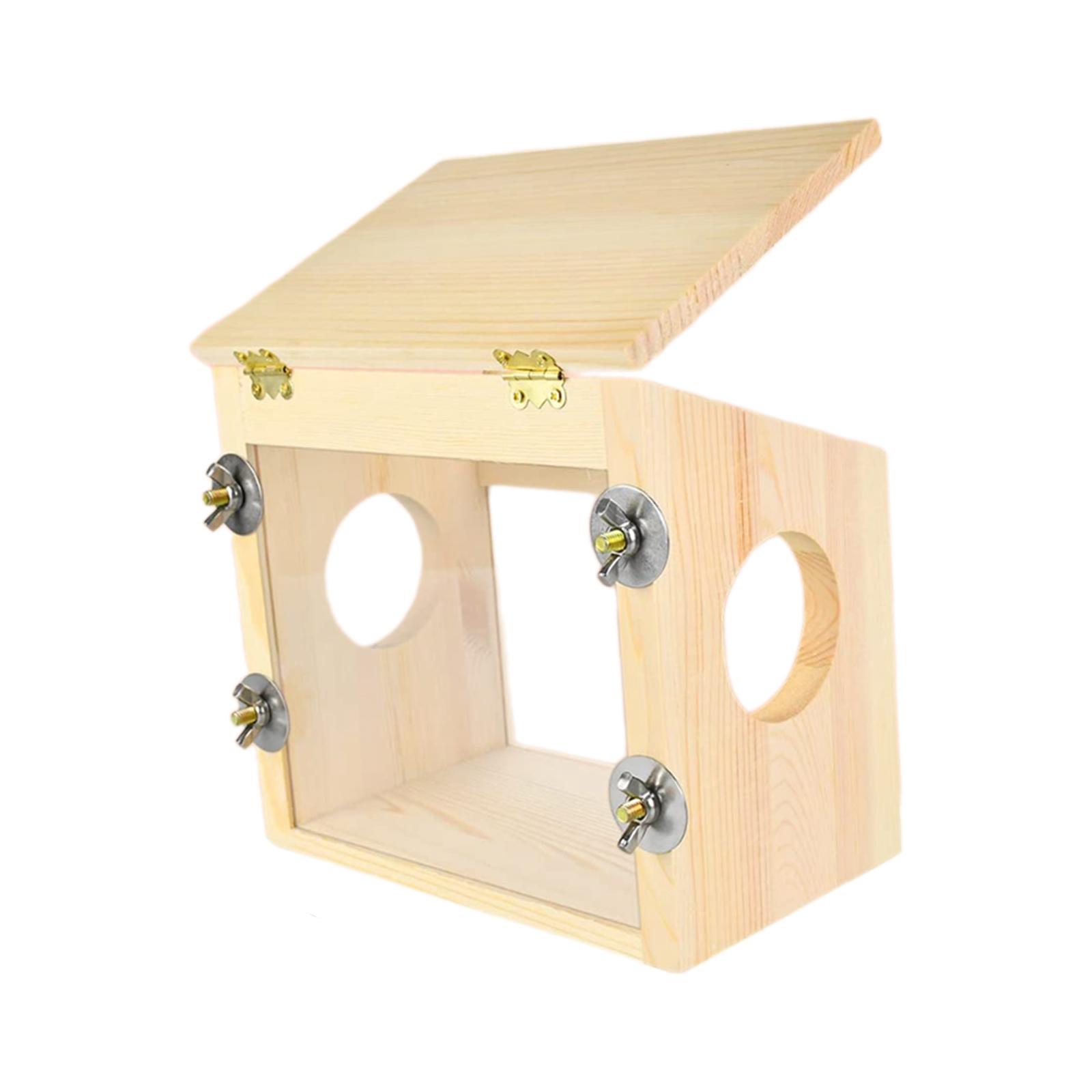 oshhnii Wooden Hamster House Landscaping Cabin Hamster Hideaway for Rat Hamster Mice