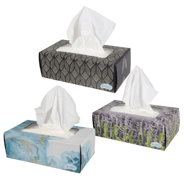 Scotties Facial Tissue Paper 128 Sheets Box Ultra Soft & Absorbent 2-Ply Tissues Hypoallergenic No Irritating Scents Made for Everyday Comfort Face & Body Use Portable Napkin (4 Boxes) (Design Vary)