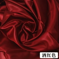 XmhyTop-A Dark Red Satin Fabric 100*150cm 1 Piece Polyester Wedding Fabric for Dresses, DIY Fabric for Crafts, Craft Fabric for Sewing Soft Satin Ideal for Bridal Gowns Handmade Projects