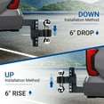 thumbnail image 2 of Adjustable Trailer 6 inch Drop Hitch Ball Mount,12500lbs GTW Fits 2 inch Receiver,Aluminum Tow 2" & 2-5/16" Balls Hitches with 2 Anti-Theft Pins Locks, 2 of 9