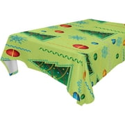 SKYSONIC Christmas Tree Tablecloth Waterproof Washable Polyester Square Table Cover Durable Tablecloth for Kitchen Dining Table Party Decor (54 X 72 Inch)