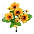 thumbnail image 3 of Gifts Dianli Faux Flowers Sunflower Stems Artificial Sunflower Bouquet Realistic Silk Floral Arrangement for Vase Wedding Centerpiece Home Decor Tabletop Porch Yellow Sunflower Decor, 3 of 6