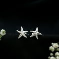 thumbnail image 6 of Rosec Jewels Lab Grown Diamond Starfish Earrings for Women - Diamond Stud Earrings with Screw Back - EF-VS Quality Certified, 925 Sterling Silver, 6 of 9