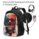 thumbnail image 2 of Fotbe Abstract Colorful Skull Art Mochila con Estampado y Puerto USB para Hombre y Mujer, Mochila Antirrobo, Mochila de Viaje, Mochila Escolar, Mochila Universitaria, 2 of 7