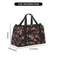 thumbnail image 3 of Fotbe Coffee Bean Bolsa de Viaje con Estampado, Bolsa de Fin de Semana para Mujer con Compartimento para Zapatos, Bolsa de Gimnasio con Bolsillo Húmedo, 3 of 7