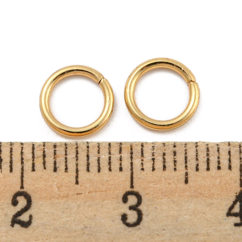 280pcs 304 Stainless Steel Jump Rings Soldered Jump Rings Closed Jump Rings Golden 18 Gauge 7x1mm Inner Diameter: 5.5mm