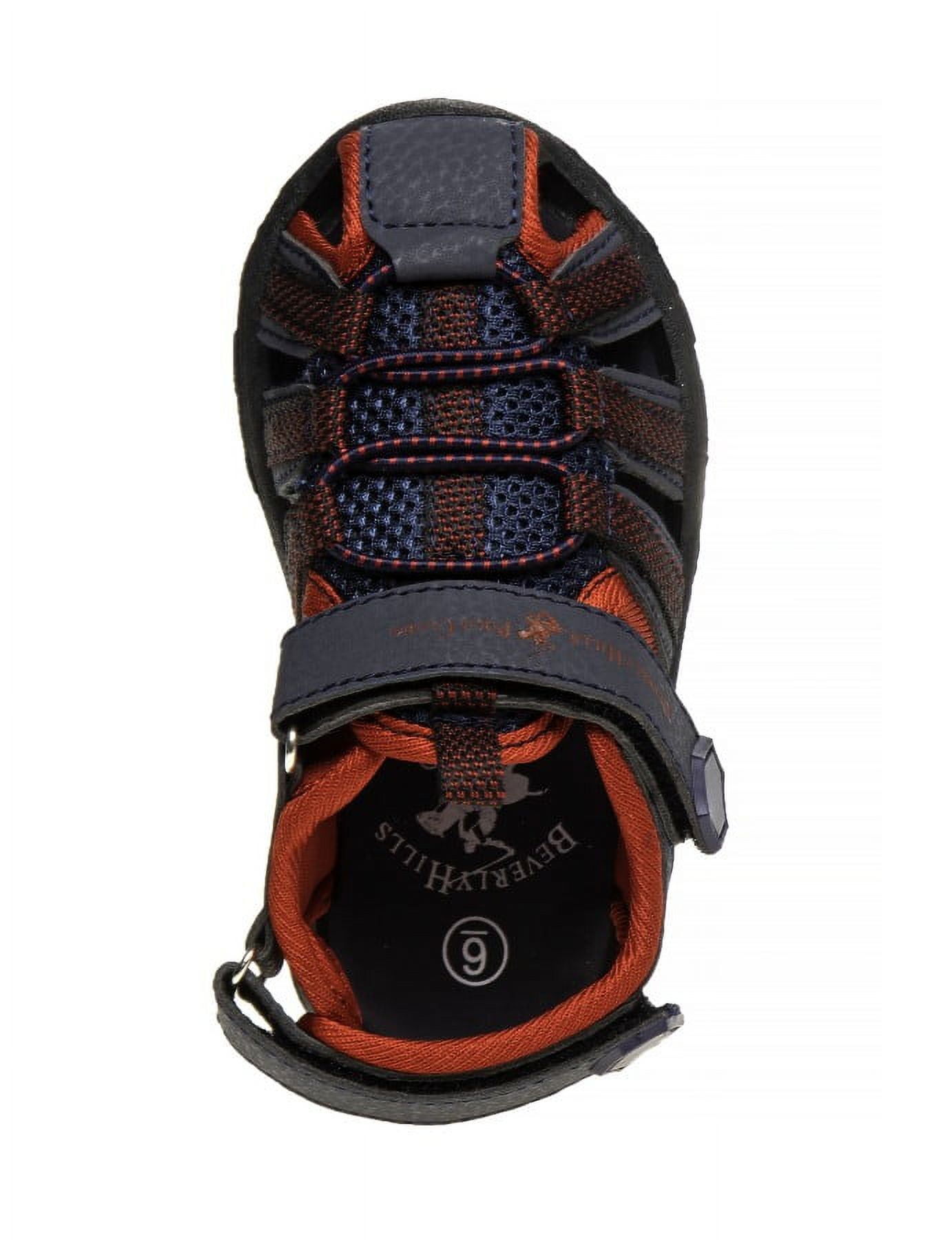 Beverly Hills Polo Club Boys Fisherman-Style Sport Sandals (Little Kid Sizes) - Navy/Red, 11