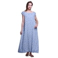 thumbnail image 1 of Bimba Chemises de Nuit pour Femmes en Rayonne Imprimée à Manches Courtes Lingerie de Nuit pour Dames, 1 of 4