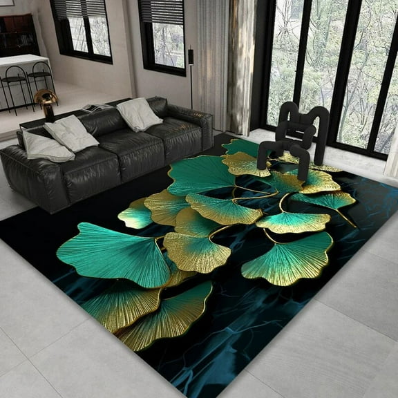 Ins Green Light Luxury Carpets for Living Room Room Decor Bedroom Carpet Large Area of Study Washable Rugs Non Slip Floor Mats