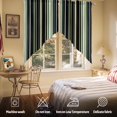 thumbnail image 5 of Black Green Swag Valances for Windows 2 Pack Stripe Swag Kitchen Curtains 45 Inches Long Rod Pocket Short Window Treatment for Kitchen Bathroom 36"x45", 5 of 8