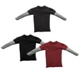 thumbnail image 1 of 3x Miniatura Ropa para Muñecos Camisetas de Manga Larga 1:6 Escala Pulgadas Figurita de Acción Zulema Camiseta de figura de acción masculina, 1 of 8