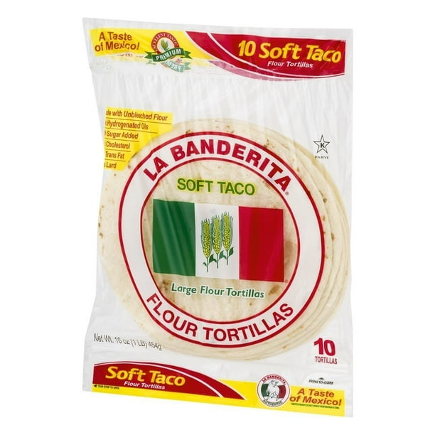 La Banderita Soft Taco Large Flour Tortillas, 10 count, 16 oz
