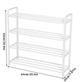 thumbnail image 4 of Maoww Shoes Rack Organizer Multi-layer Metal Steel Stackable Shoe Storage Shelf for Living Room Doorway, 4 Layers, White, 4 of 6