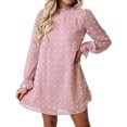 thumbnail image 2 of Vestido de lunares dulces para mujer, vestido de manga larga para mujer, vestido suelto para mujer, vestido de manga larga, diseño revolucionario, 2 of 6