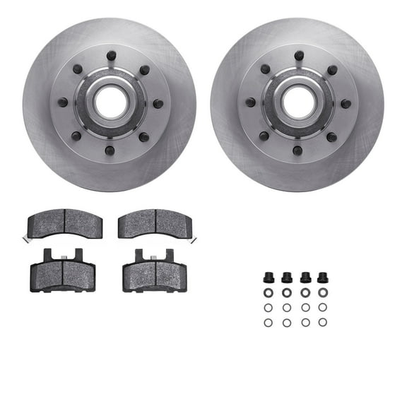 Dynamic Friction Company Front Brake Rotors with Ultimate Duty Performance Brake Pads includes Hardware 6412-40013
