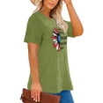 thumbnail image 3 of XCHQRTI 4th of July Daisy Women Plus Size Tshirts Graphic USA Casual Tees, 3 of 7