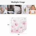 thumbnail image 4 of Pink Spring Floral Cloth Napkins, Summer Botanical Watercolor Vintage Washable and Reusable Dinner Napkins Set of 4, Table Napkin for Kitchen Party Birthday Wedding Hotel Housewarming 20"x20", 4 of 8