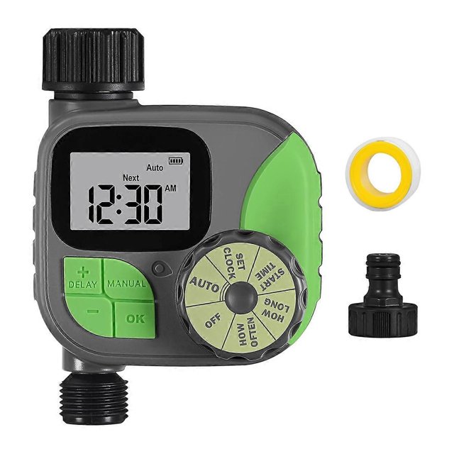 Sprinkler Timer Outdoor, for Garden Hose, with Rain Delay/Manual, B