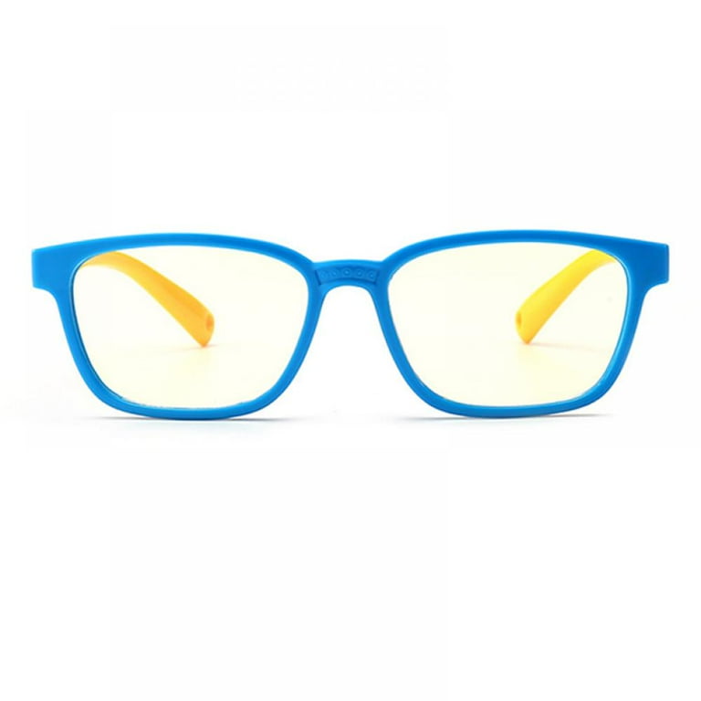 Kids Blue Light Blocking Glasses Square Nerd Soft Eyeglasses Frame