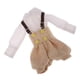 thumbnail image 2 of Camisa Blanca Pantalones De Beige Botas De Nieve Marrones Baoblaze Ropa De La Muñeca, 2 of 8