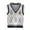 Gray1, variant on Mikilon Knitted Sweater Vest for Kids V-Neck Sleeveless Argyle Sweater Students Winter Thicken Warm Tops ,Size 1-9 Years