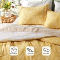thumbnail image 3 of Juego de edredón Bedsure, tamaño completo, amarillo con estampado floral, 3 of 7
