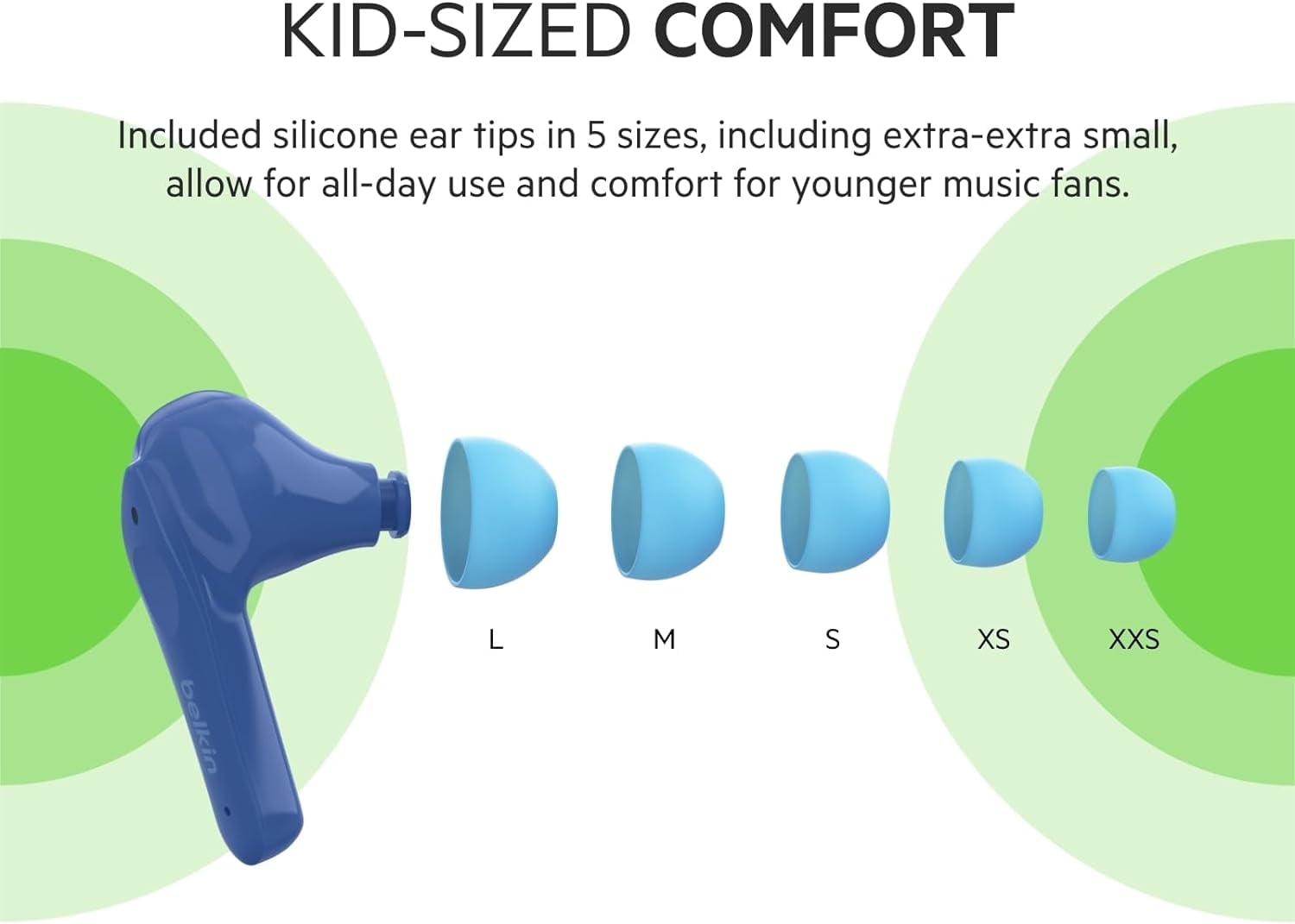 Belkin SoundForm Nano for Kids - True wireless earphones with mic - in-ear - Bluetooth - blue