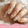 thumbnail image 4 of Wrapables 5D Embossed Festive Holiday Nail Art Decal Stickers, Self Adhesive Xmas Design (Set of 4), Christmas Cheer, 4 of 4