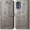 thumbnail image 6 of for Motorola G62 5G Wallet Case, Cat Dog Cartoon Cute Style with ID Card Holder PU Leather Flip Phone Cover Case for Moto G62 5G      Grey, 6 of 14