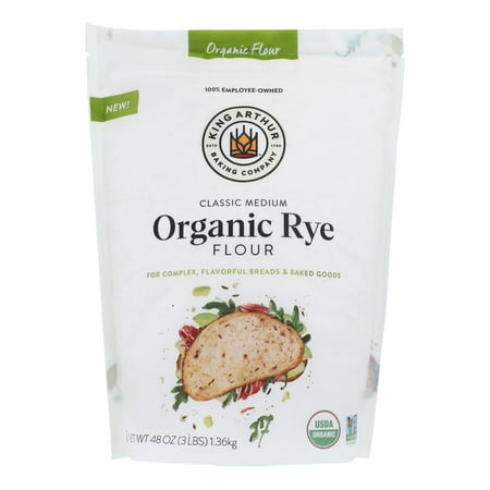 King Arthur Baking Company - Flour Organic Rye - Case of 4-48 OZ