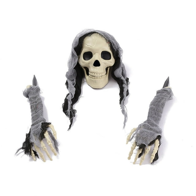 YoGold Halloween Decorations Crawling Zombie With Glowing Red Eyes and Creepy Sound (Activation Function), Animated Zombie Props for Halloween Yard Garden Decor C