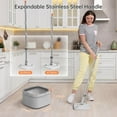 thumbnail image 4 of Spin Mop and Bucket Set with Self Separation Dirty Clean Water System, Wringing 360° Rotating Square Head for Home Floors Cleaning (1.0 (2 Pads)), 4 of 5