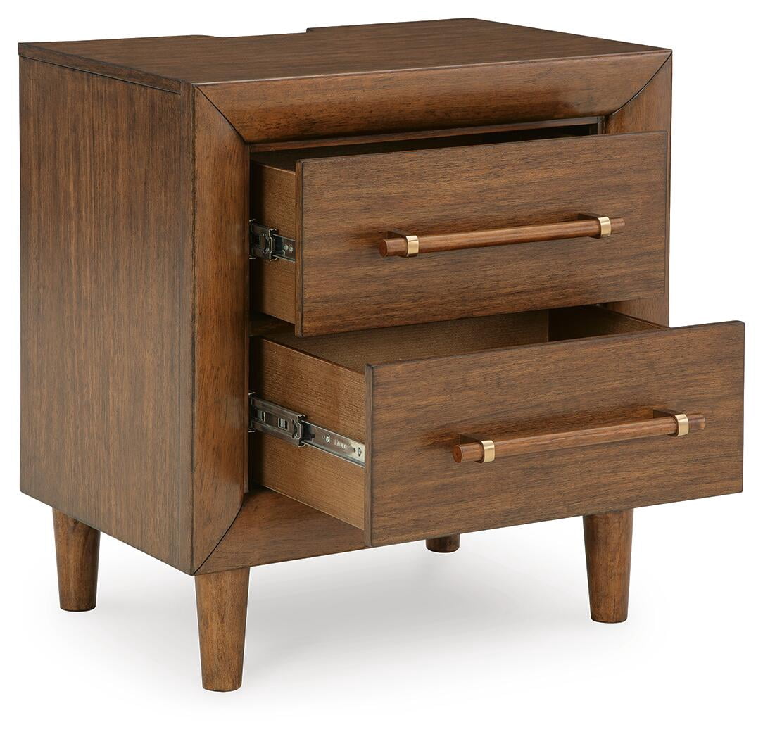 Signature Design by Ashley Lyncott Nightstand with USB Charging, Brown