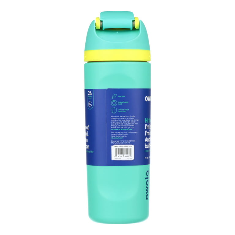 Owala Free Sip Water Bottle Stainless Steel, 19 Oz., Neon Basil Green 