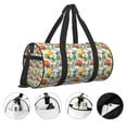 thumbnail image 3 of Fotbe Retro Bike Bolsa Deportiva de Lona Plegable con Estampado, Bolsa de Gimnasio con Bolsillo Seco/Húmedo, Bolsa de Viaje Ultraligera de Gran Capacidad, 3 of 6