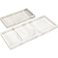 thumbnail image 1 of 7.9" Small Silicone Bathroom Counter Tray, Vanity Tray, Kitchen Sink Soap Tray for Dish Holder Dispenser Countertop Toilet Tank Desk Organizer Black, 1 of 5