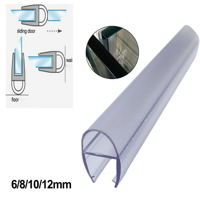 16Ft Clear Silicone Glass Door Seal Strip – Self Adhesive Weather Stripping