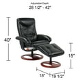 thumbnail image 6 of BenchMaster Black Swivel Ottoman Leather Recliner Chair Modern Armchair Ergonomic Manual Reclining Adjustable Bedroom Living Room, 6 of 7